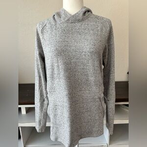 Lululemon At Ease Double Textured Knit Gray Men's Hoodie Size M LM3BFS